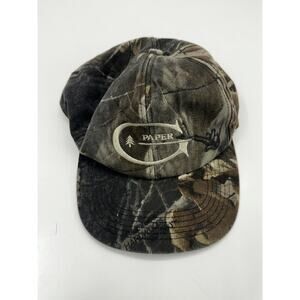 Unbranded Baseball Hat Brown Camo G Paper Logo Embroidered Adjustable Cap